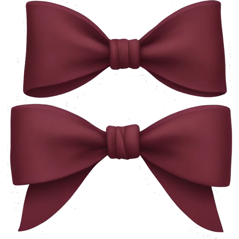 Burgundy coloured bow emoji