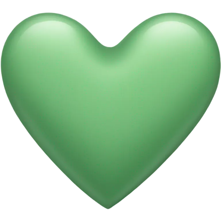 Sage green heart emoji
