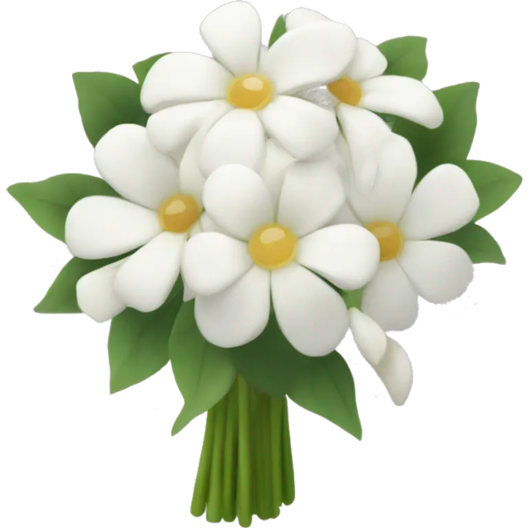 WHITE FLOWER BOQUET emoji