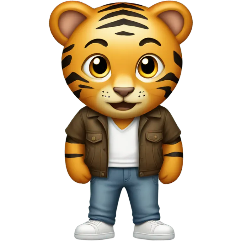 Tiger wearing a trousers  emoji
