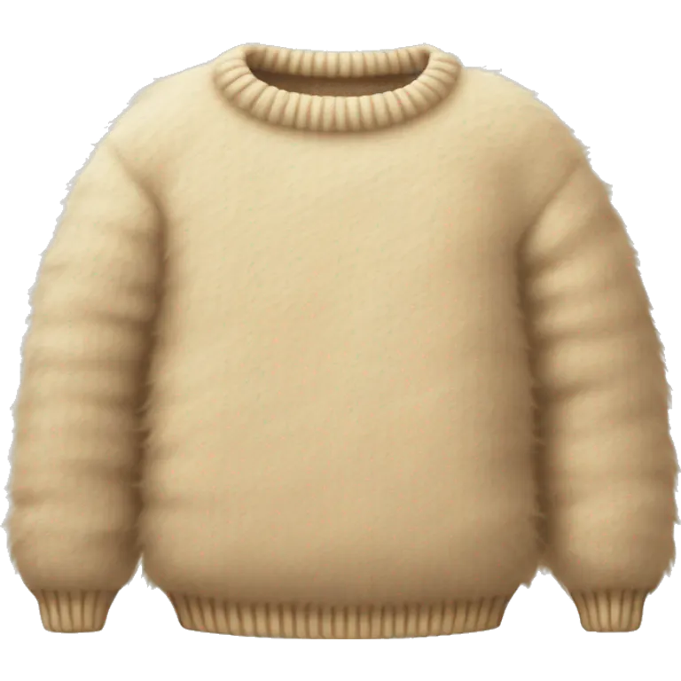 Beige fluffy sweater emoji