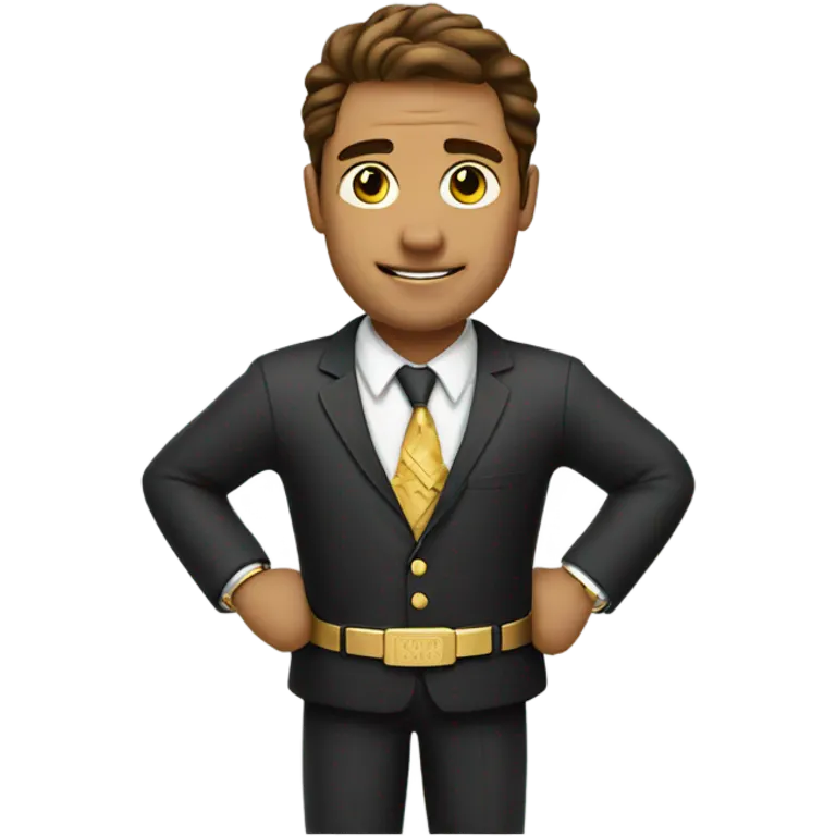 Guy with gold watch emoji