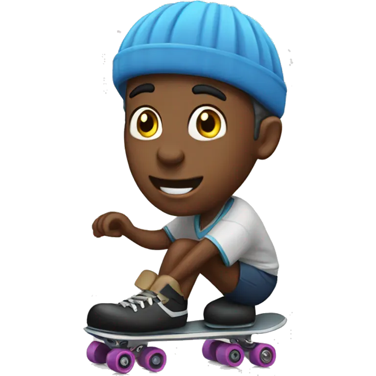 Abraham roller skating  emoji