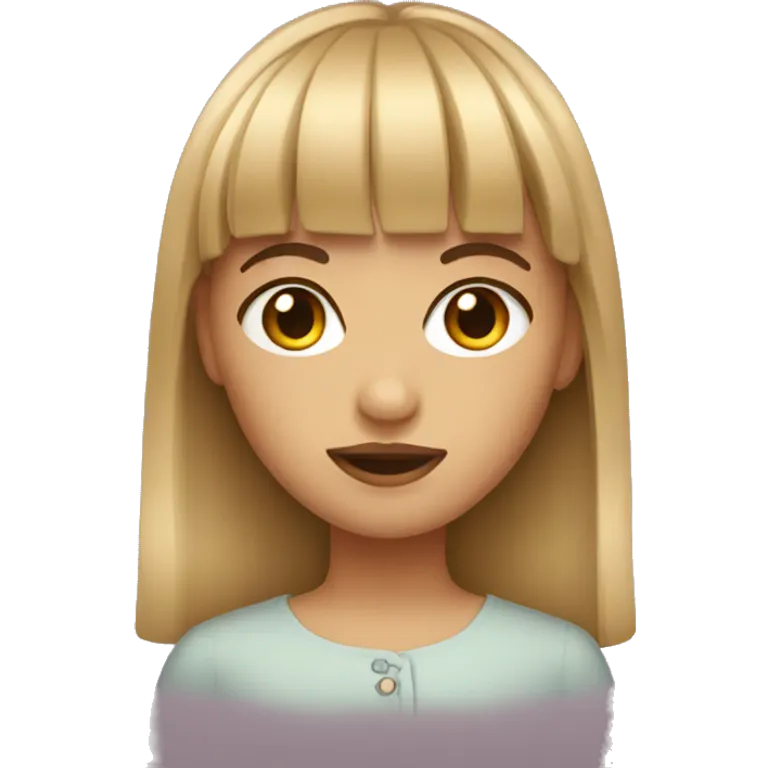 girl with bangs emoji
