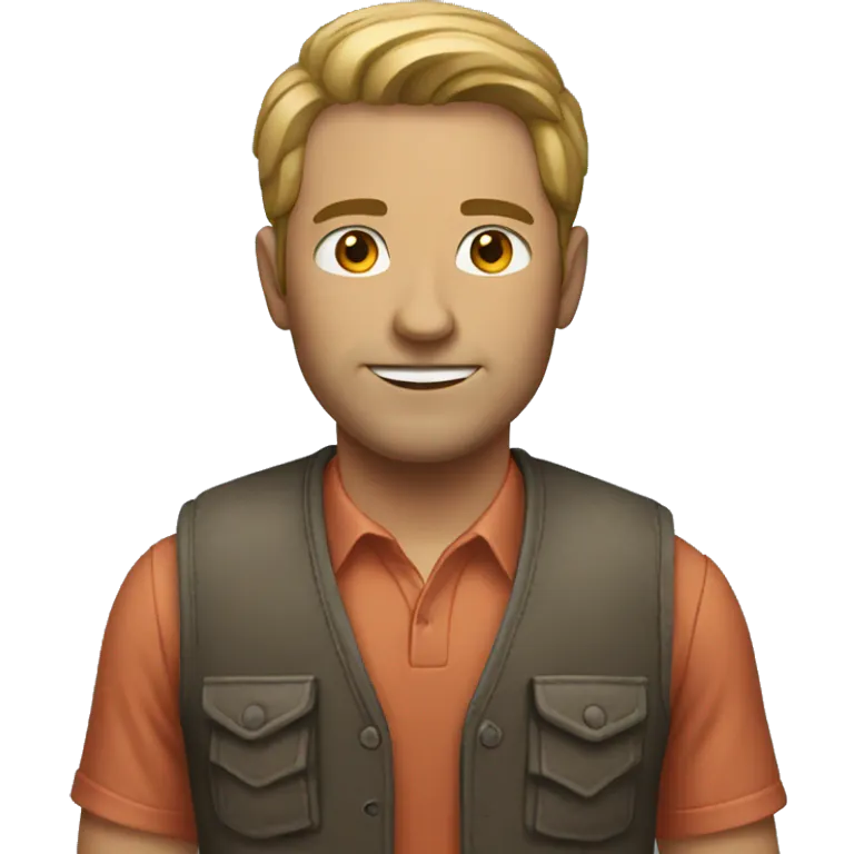 casual male portrait in vest emoji