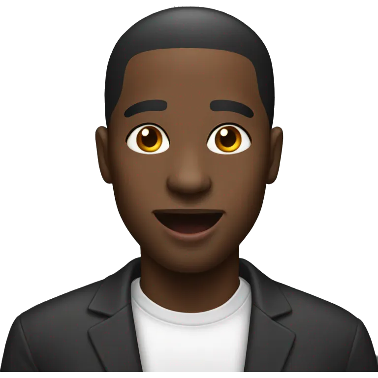 Black man with his tongue out emoji