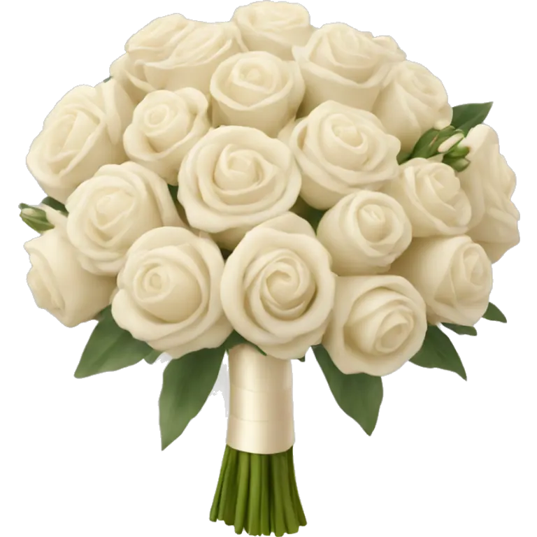 Wedding Bouquet in color cream emoji