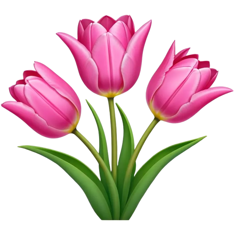 Pink tulips emoji