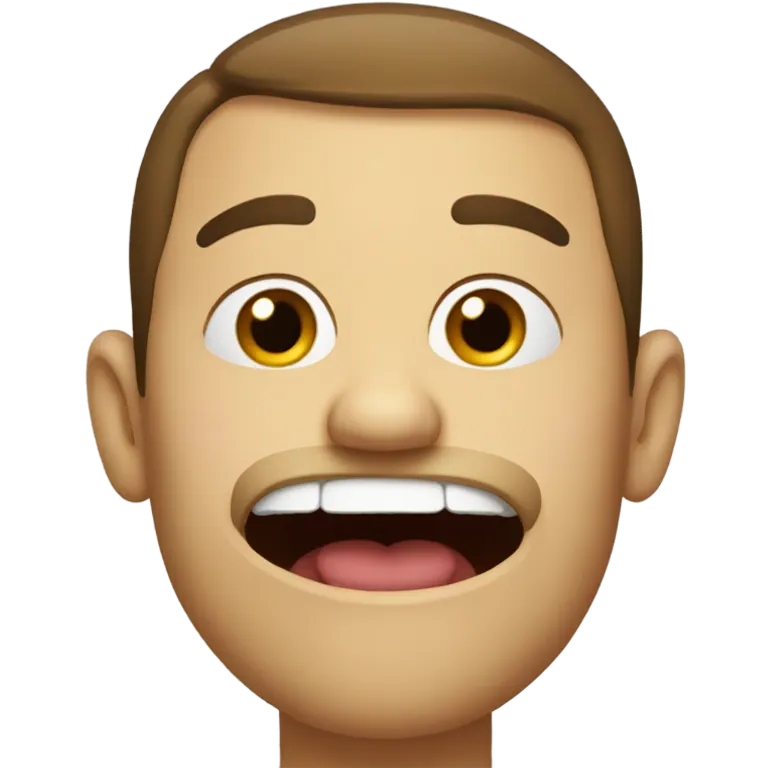 Man biting his lip emoji