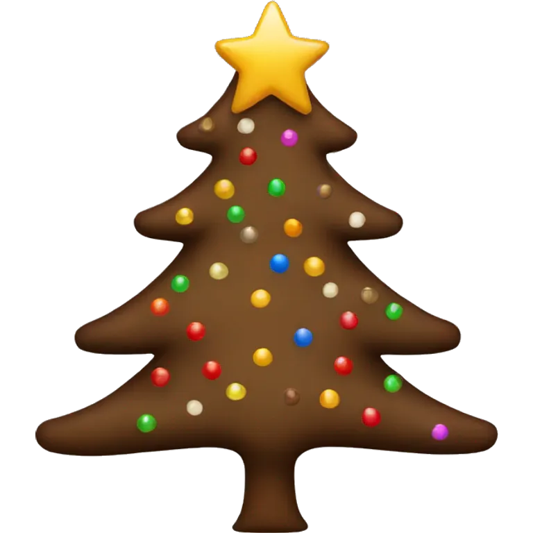 brown christmas tree emoji