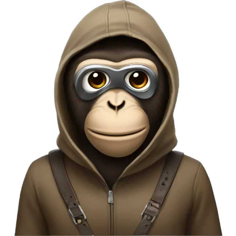 Monkey with a balaclava mask emoji