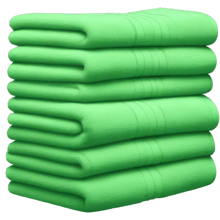 green stacked towels  emoji