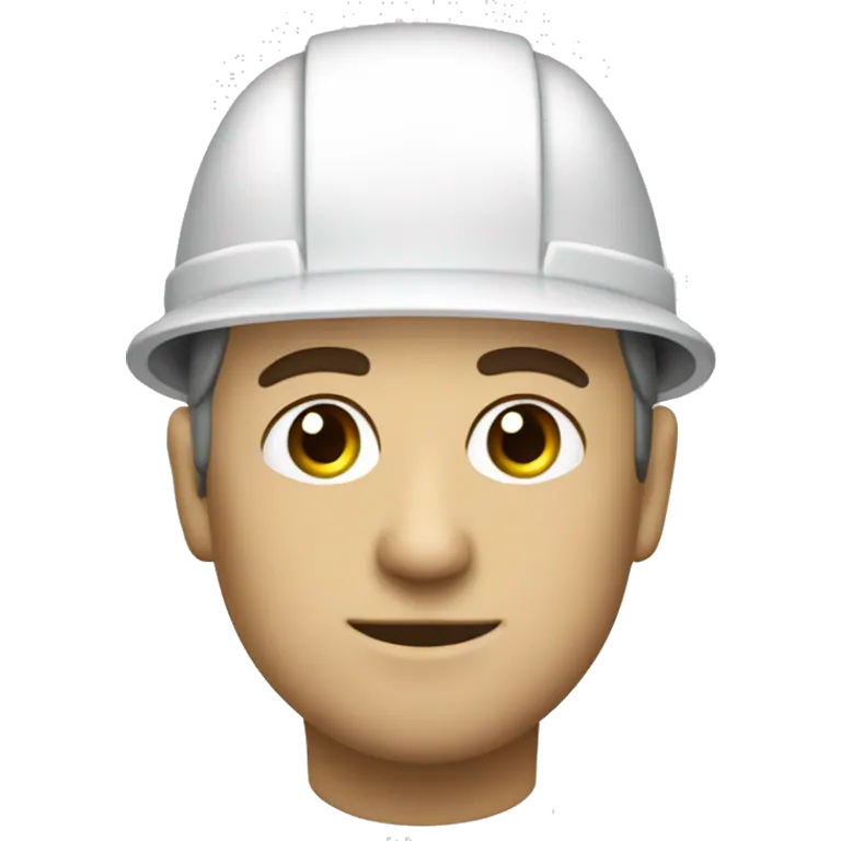 arquitecto  blanco ojos verdes casco blanco emoji