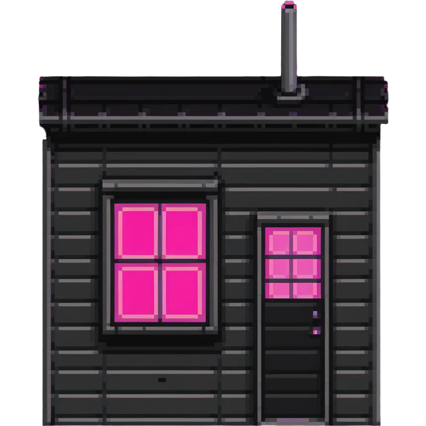 Russian prefabricated panel building with neon pink light in one window for growing plants emoji