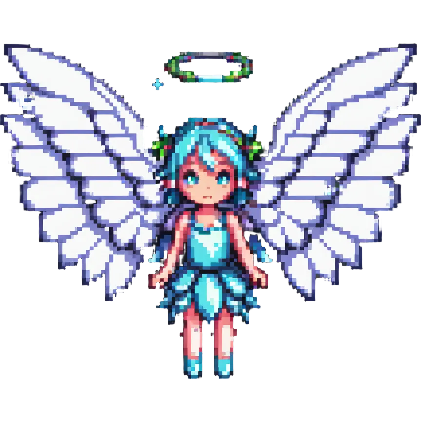 fairy with wings standing pose emoji