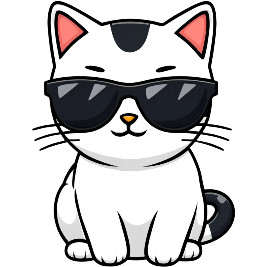 Cat with sunglasses emoji
