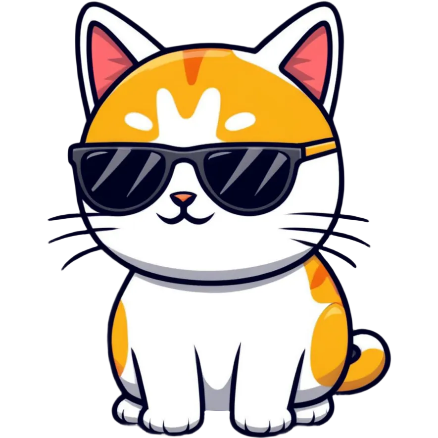 Cat with sunglasses emoji