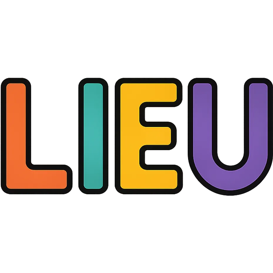 The word "LIEU" in colorful letters emoji