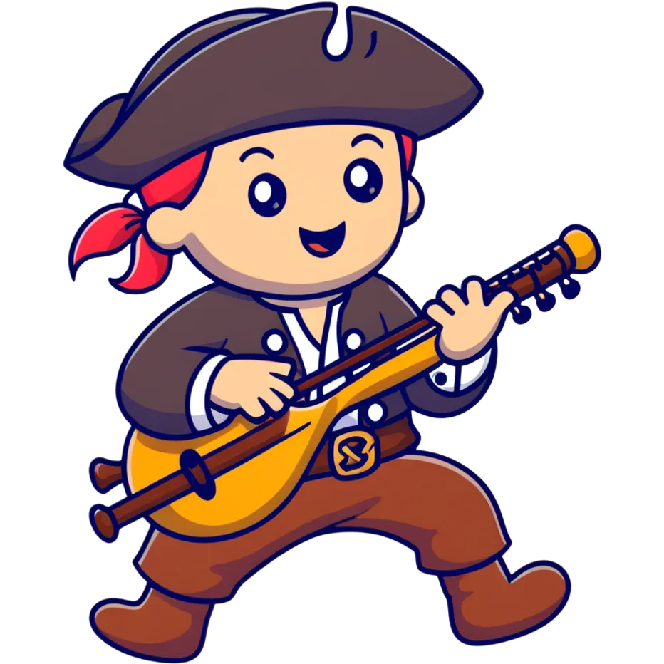 pirate playing an instrument emoji