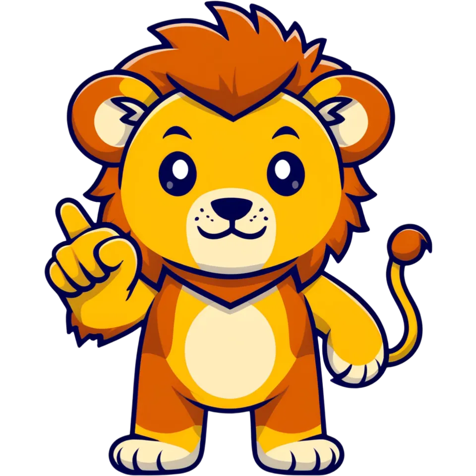 lion showing middle finger emoji