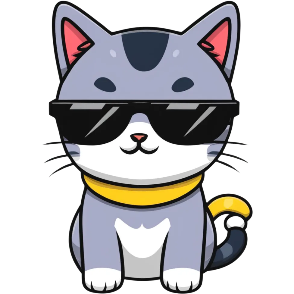 Cat with sunglasses emoji