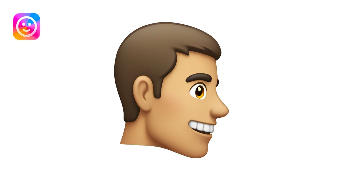 side profile of underbite with jaws showing, and squinched eye brows ...