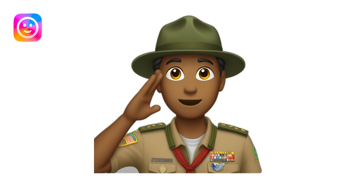 scout salute emoji | AI Emoji Generator