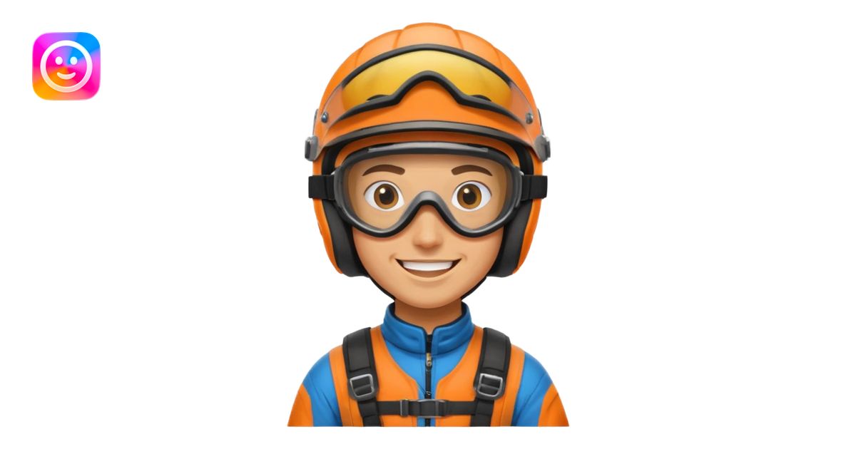 dirtbike rider face with helmet and goggles on emoji | AI Emoji Generator