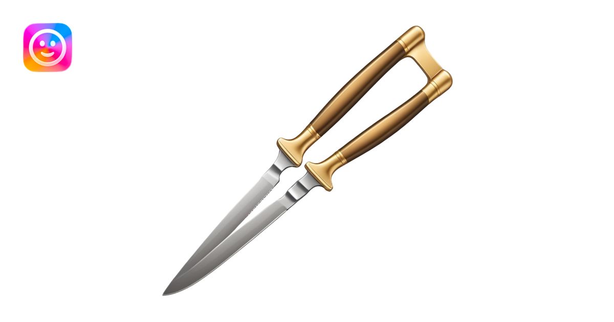 gold barber straight razor emoji | AI Emoji Generator