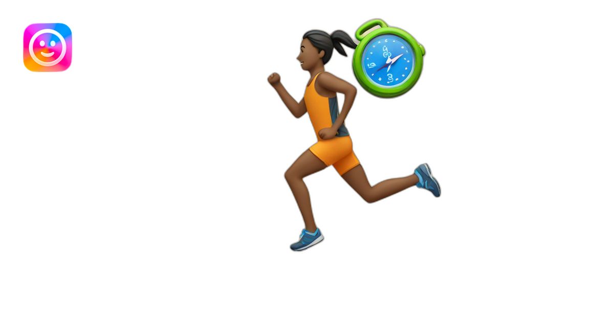 Runner with a map and compass emoji | AI Emoji Generator