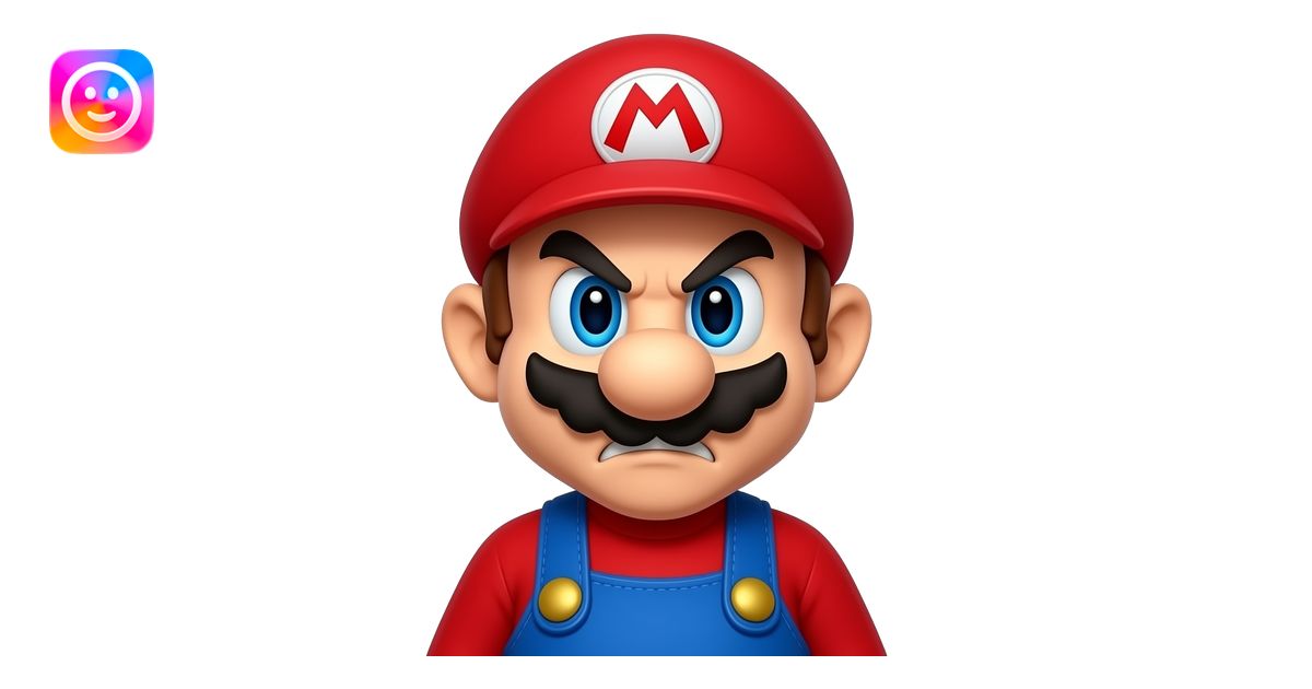 Super Mario but angry emoji | AI Emoji Generator