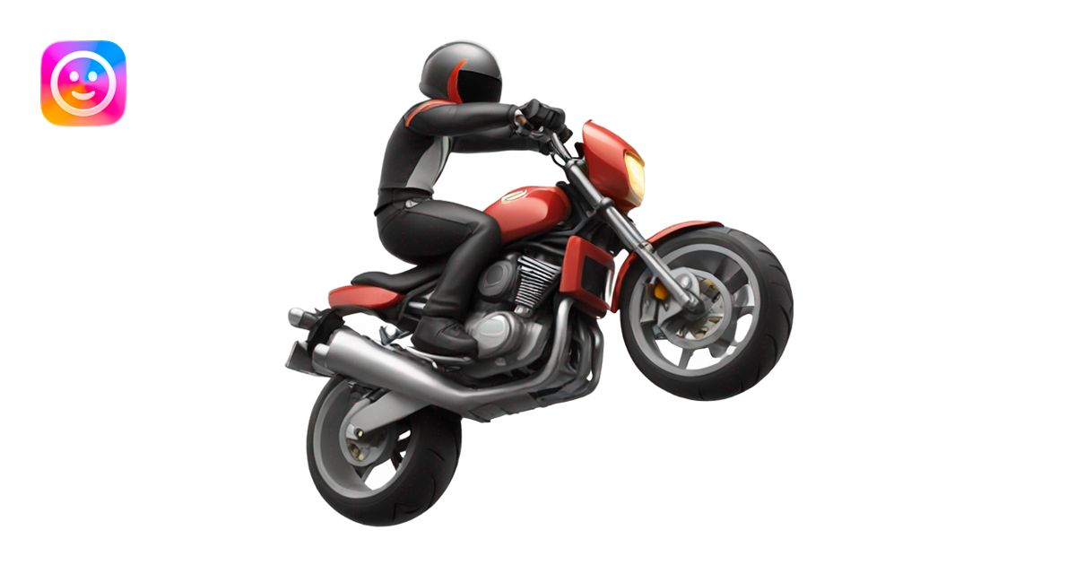motorcycle wheelie emoji | AI Emoji Generator