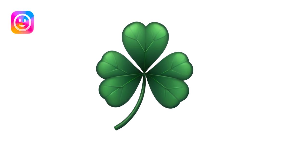 black 5 leaf clover emoji | AI Emoji Generator