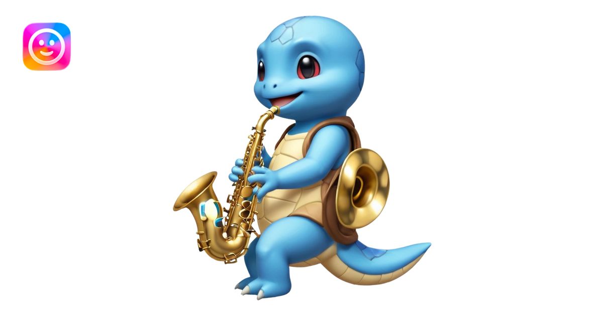 squirtle SAX emoji | AI Emoji Generator