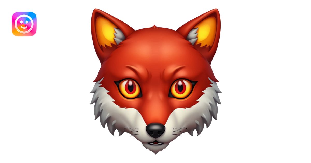 Wolf eyes glowing red only showing the eyes emoji | AI Emoji Generator