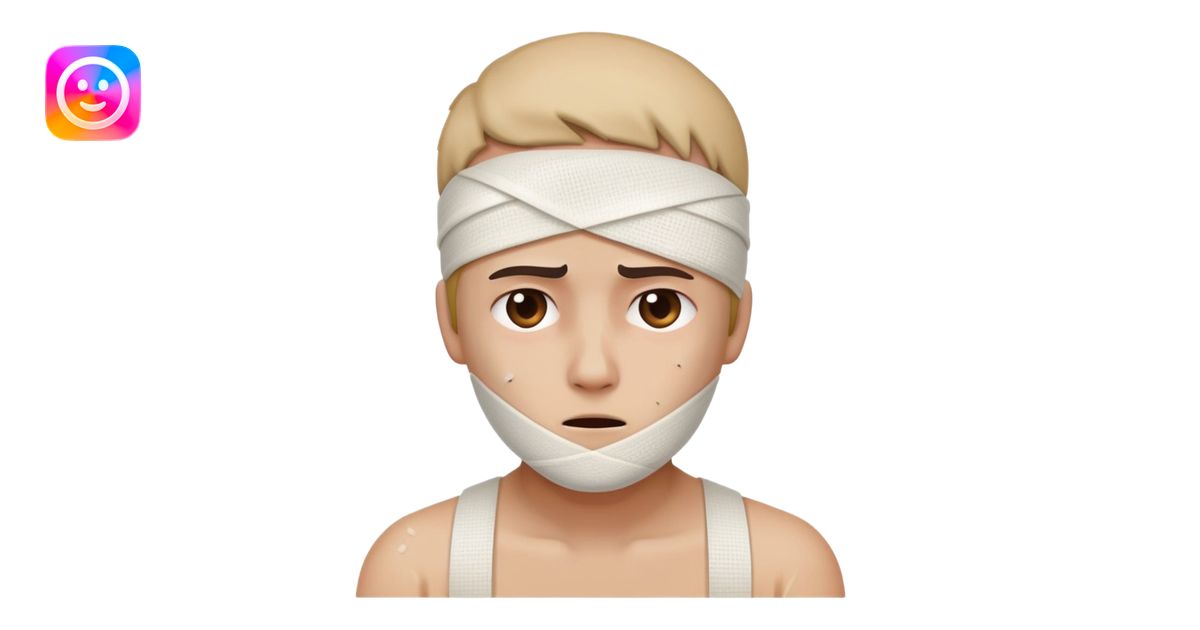 person with bandage and injury looking hurt emoji | AI Emoji Generator