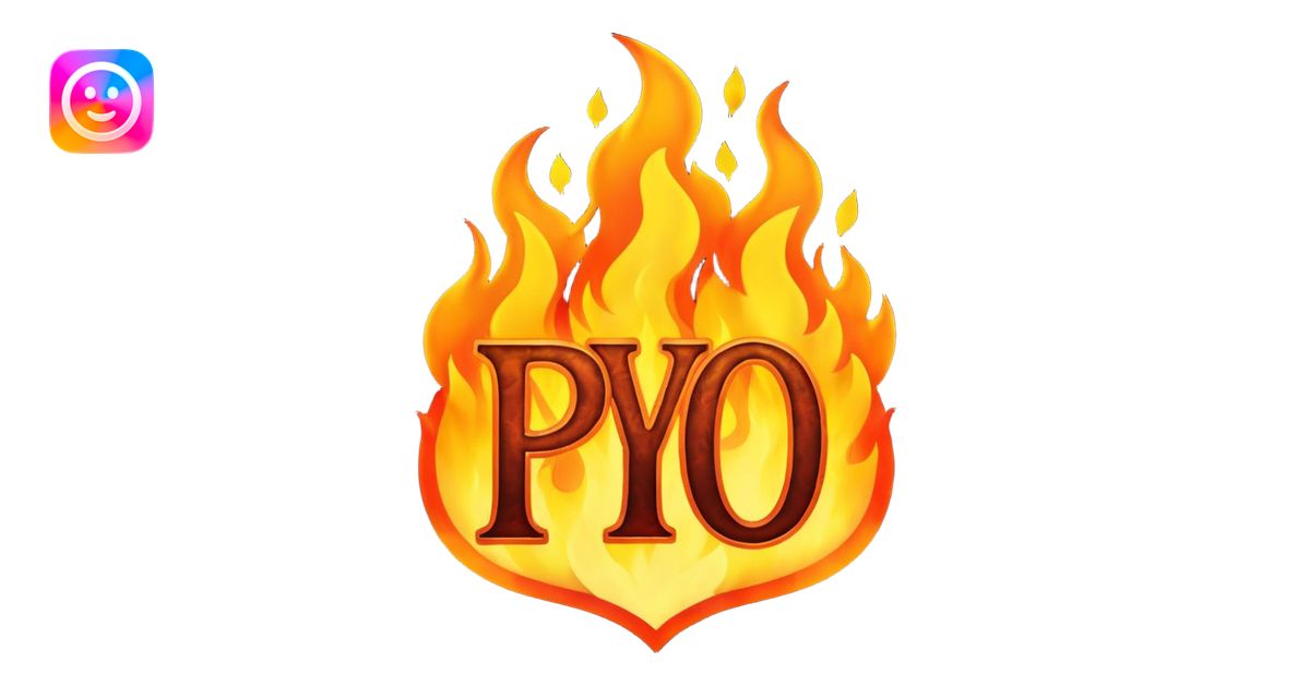 Can you make a banner that says PYRO in gothic letters, the letters ...