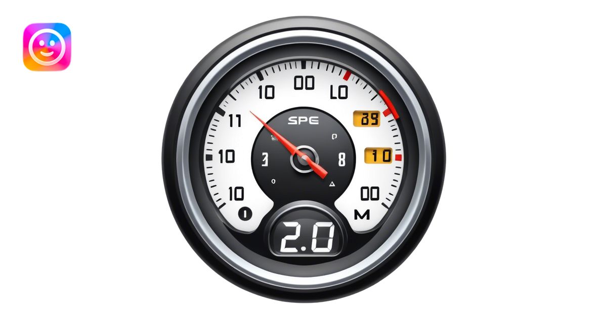 An icon showing a racing game interface, inspired by Grand Turismo. The ...