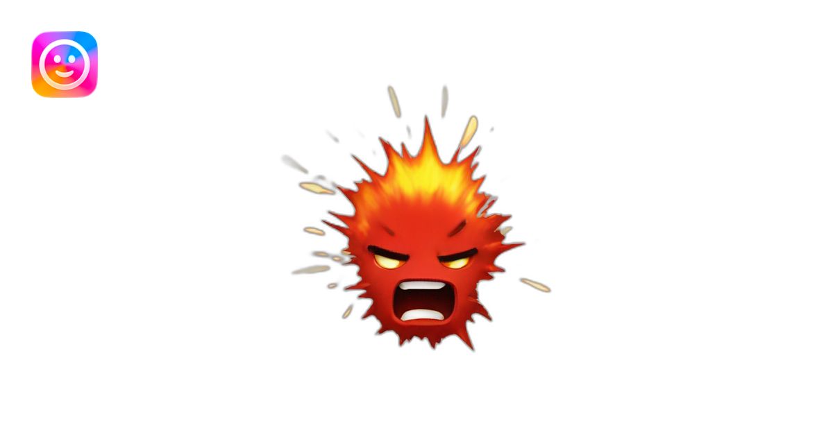 exploding rage red templier emoji | AI Emoji Generator
