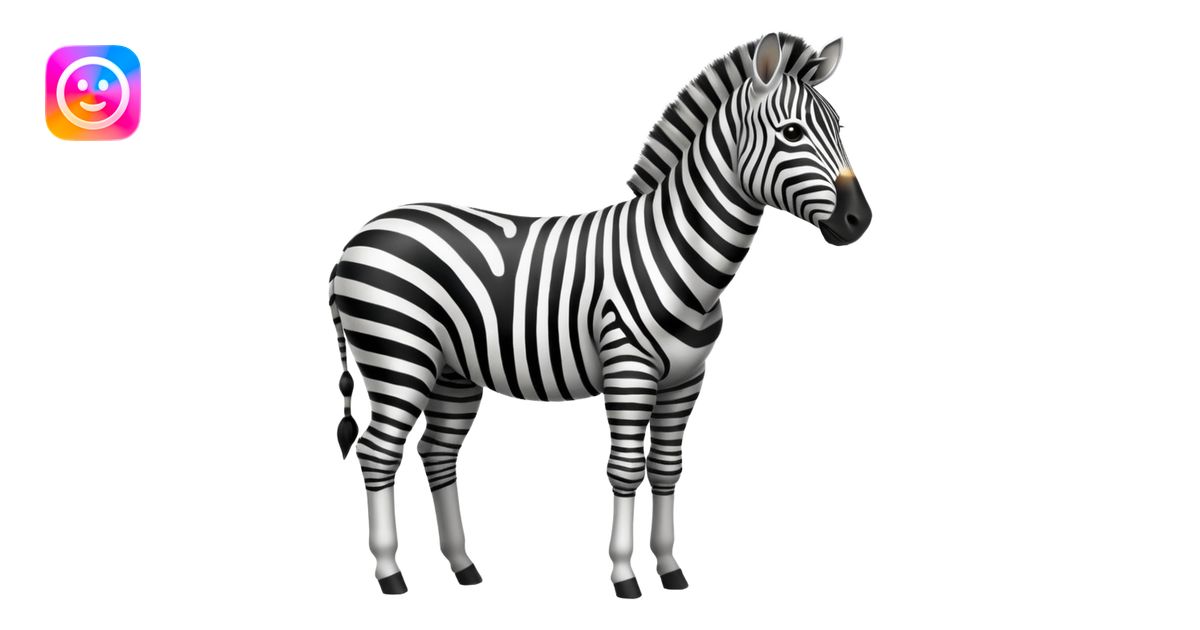 Zebra emoji | AI Emoji Generator