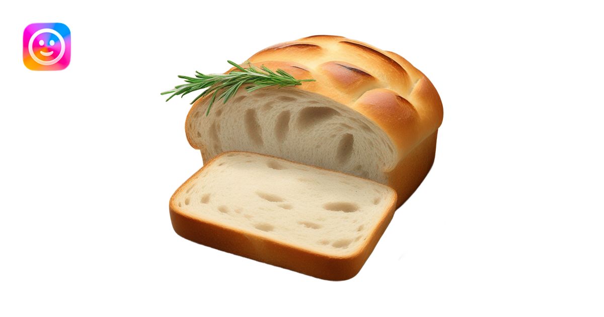 Sourdough bread with rosemary emoji | AI Emoji Generator