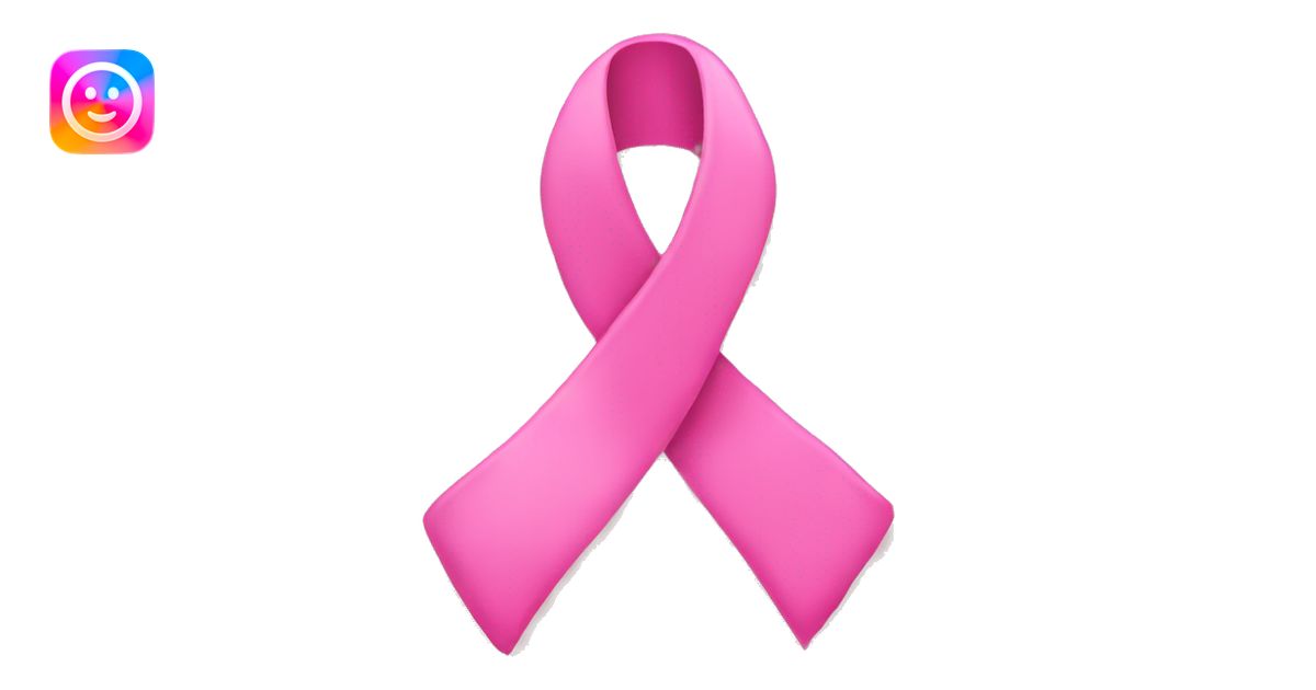 Pink cancer awareness ribbon emoji | AI Emoji Generator