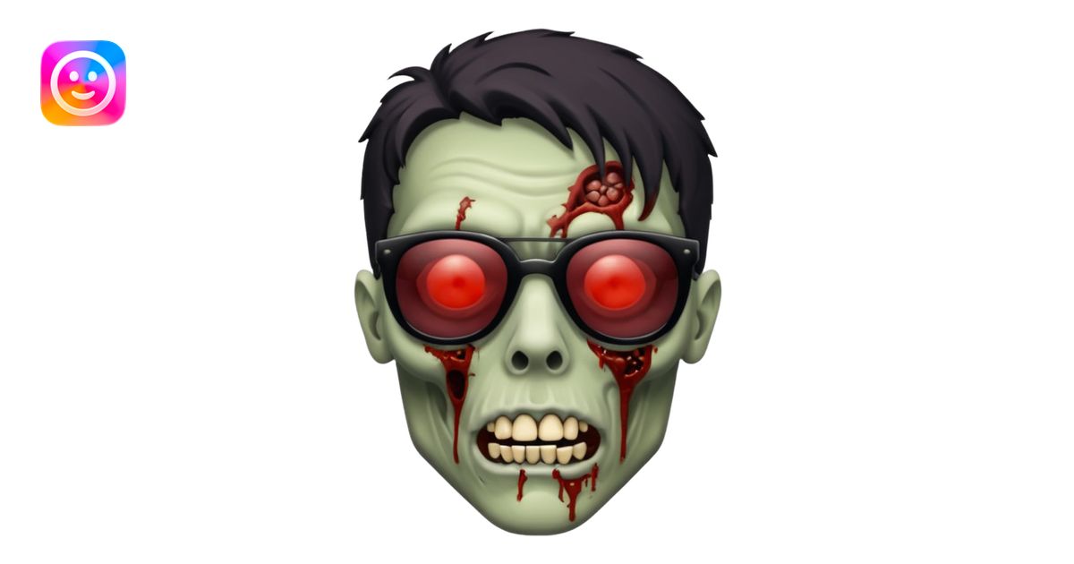 zombie with black sunglasses emoji | AI Emoji Generator