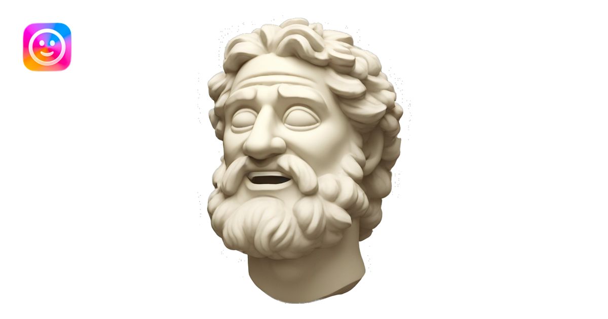 Ancient Greek King Odysseus Statue Face Only, Rolling on the floor ...