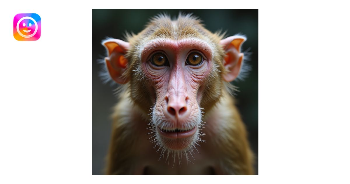 proboscis monkey face, realistic, close-up image | AI Emoji Generator