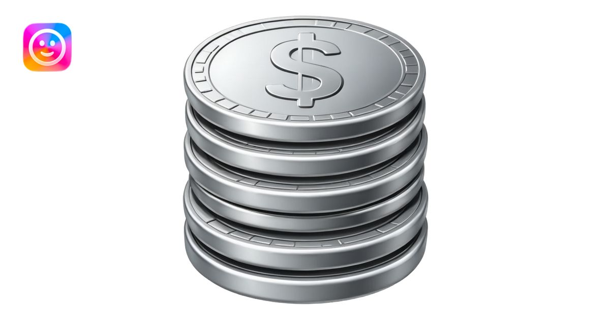 a stack of three coinsa stack of three coins emoji | AI Emoji Generator