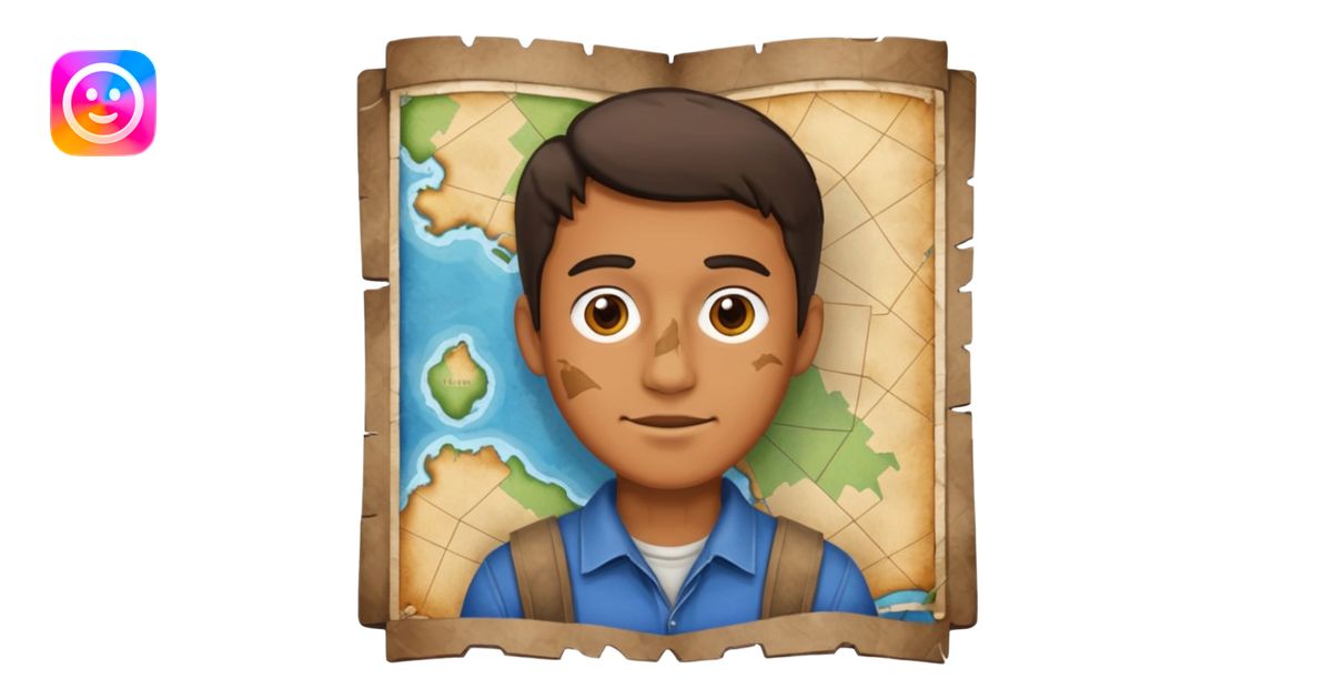 man holding a map @emoji emoji | AI Emoji Generator
