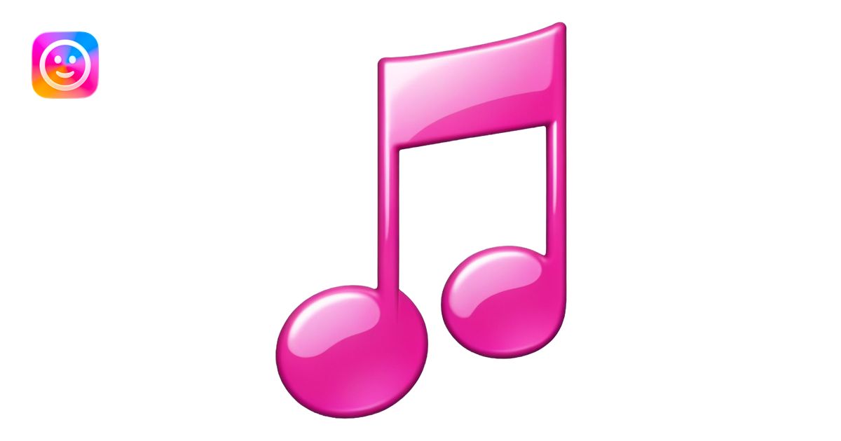 pink musical note emoji | AI Emoji Generator