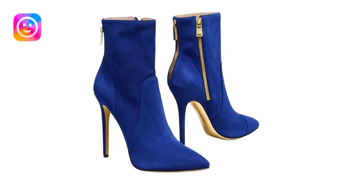 Hyper Realistic, Michael Kors royal blue suede, both pairs of stiletto ...