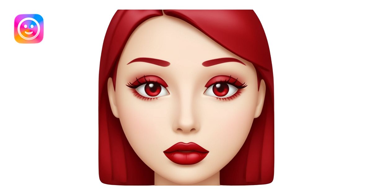 dark red kiss emoji | AI Emoji Generator